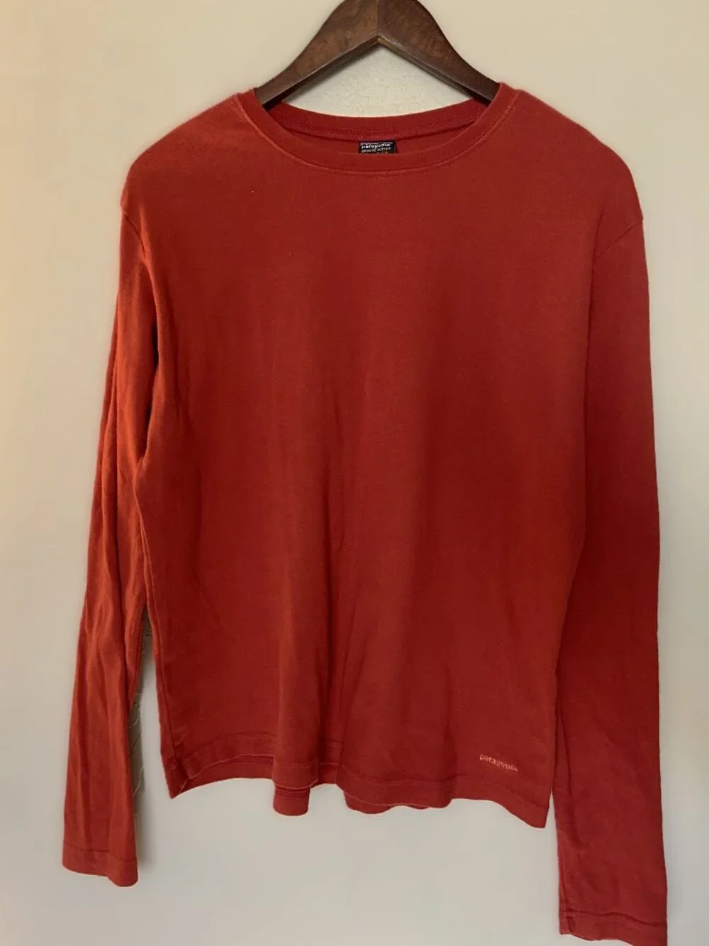 PATAGONIA long sleeve tee organic cotton XL orange regular fit